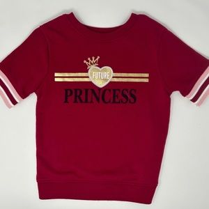 Geranimals Toddler  Girls  Burgundy Short‎ Sleeve Future Princess Top Size 4T
